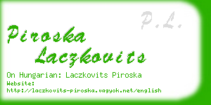 piroska laczkovits business card